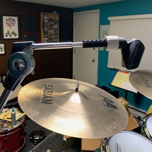 STL file Cymbal Stand to Standard Microphone Mount Adapter・3D print